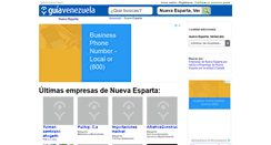 Desktop Screenshot of guia-nuevaesparta.guiavenezuela.com.ve
